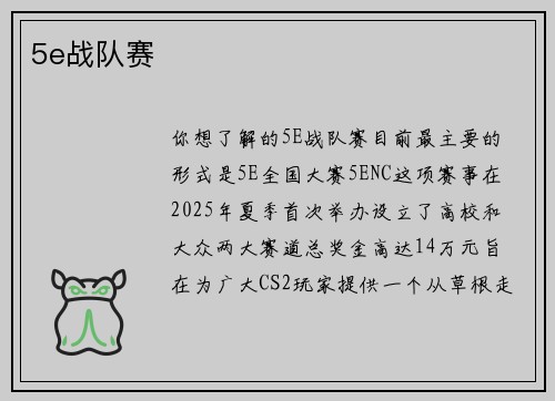 5e战队赛